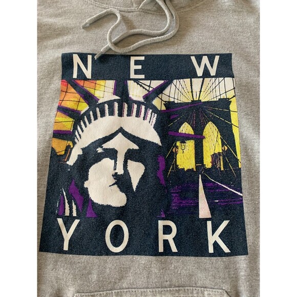 Vintage Point Sports New York City Hoodie Statue of Liberty Sz Medium Art Deco - Picture 4 of 9